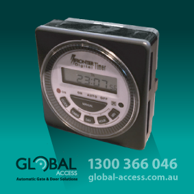 24HR, 7 DAY PROGRAMMABLE TIMER WITH BACKUP BATTERY – 12V OR 24V AC/DC