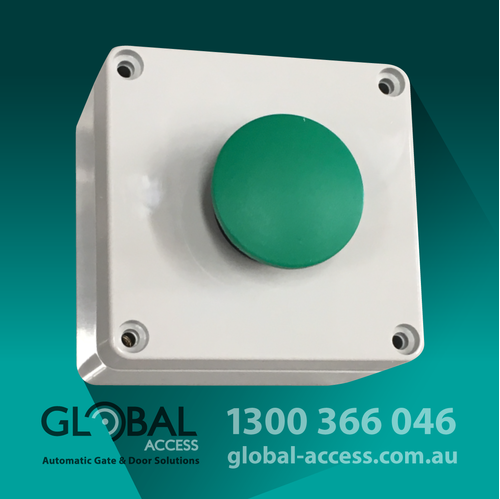 Single Push Button with Enclosure Package – Green OR Red Button