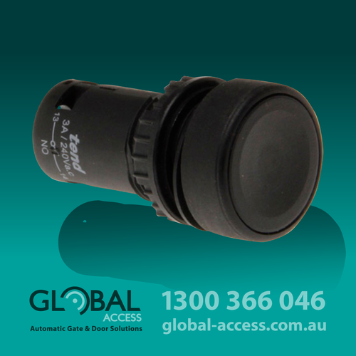 22MM FLUSH PUSH BUTTON – BLACK [OUT OF STOCK]