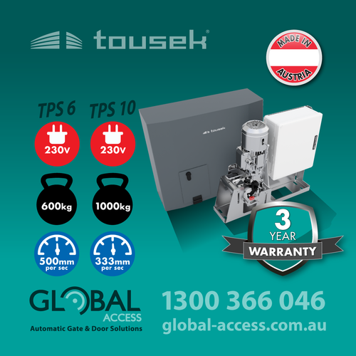 TOUSEK TPS 6 & TPS 10 SPEED 230v – Electric Sliding Gate Motors