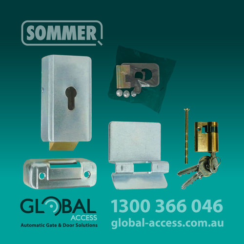SOMMER 24V ELECTRIC LOCK KIT WITH CYLINDER AND KEYS