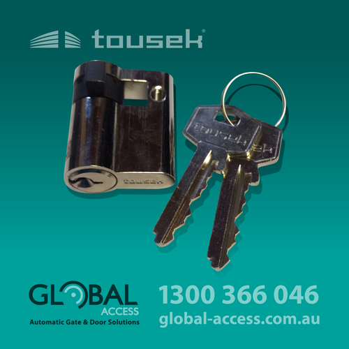 TOUSEK Profile Half Cylinder with 3 Keys 30 x 10mm