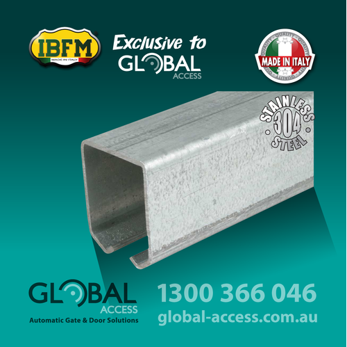 Stainless Steel Door Trolley Guide Rail – Medium – 5.8M