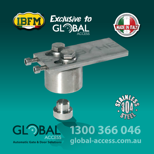 Top Bearing Hinge – Stainless Steel 50mm Ø Weld-on Bracket