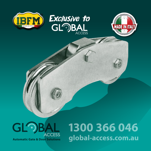 Sliding Gate Wheel with Central Rocker Arm Support, 160mm Ø Wheels